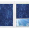 Рулонные кассетные шторы УНИ - Клаудиа-блэкаут-индиго на пластиковые окна