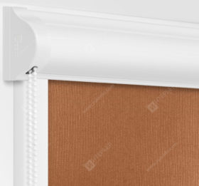 Рулонные кассетные шторы УНИ - Металлик светло-коричневый