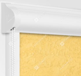 Рулонные кассетные шторы УНИ - Шелк желтый