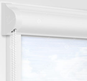 Рулонные кассетные шторы УНИ - Андрия белый на пластиковые окна