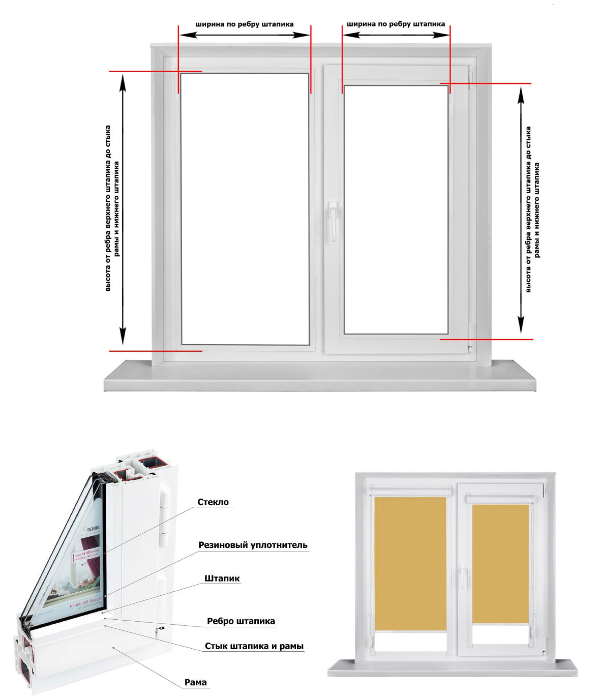 Как измерить окна для штор плиссе